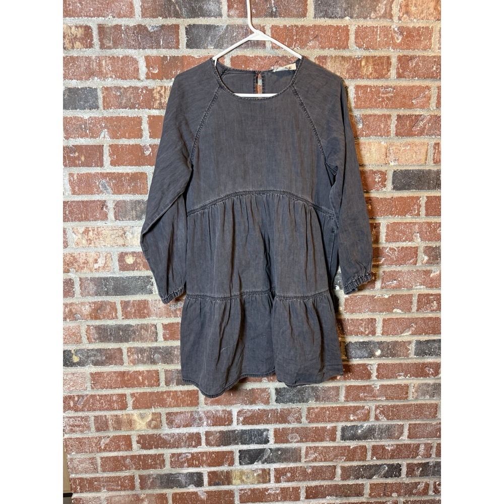 Madewell Denim Raglan-Sleeve Mini Dress in Lunar Wash Size M